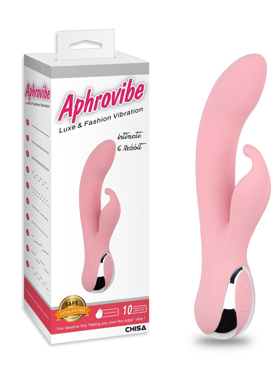 Intimate G Rabbit roze silikonski vibrator sa dodatkom za klitoris — 18 cm — CN 531005834